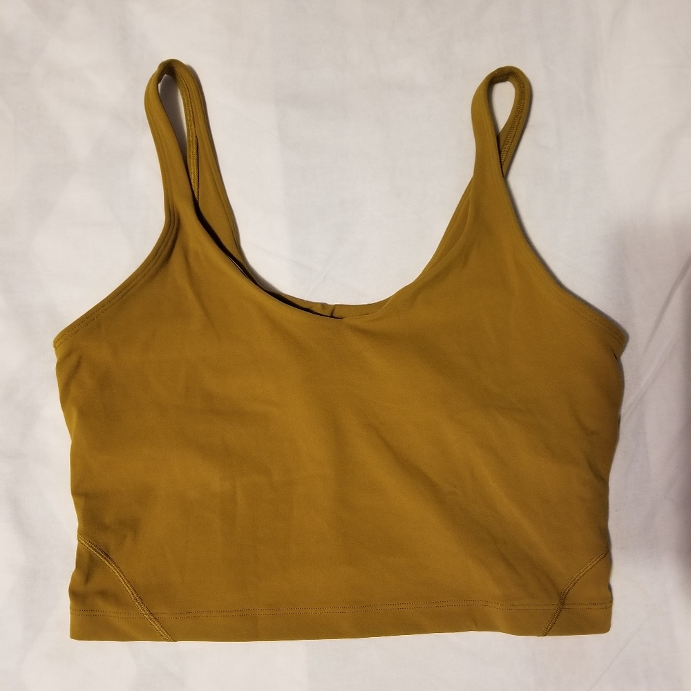 Lululemon Aling Tank Top Women's Size 10 Color Mustard